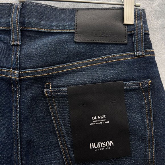 NEW HUDSON Mens Blake Slim Straight Fit Zip Fly Jeans Size 28 NWT Victory 0075 - Picture 4 of 13